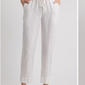 Caslon White Linen Trousers